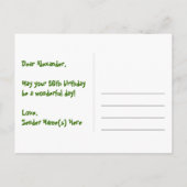 56歳の誕生日おめでとう：楽しいスター柄、虹56、名前 ポストカード (裏面)