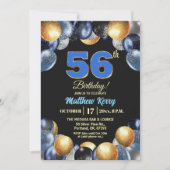 56歳の誕生日フォト 招待状 (正面)