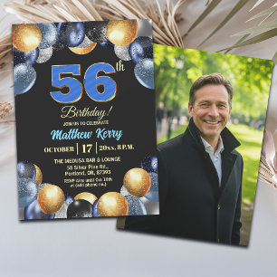 56歳の誕生日フォト 招待状