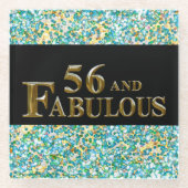 56歳の誕生日 ガラスコースター (正面)