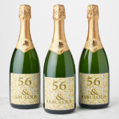 56歳の誕生日 スパークリングワインラベル (ボトル)
