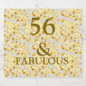 56歳の誕生日 スパークリングワインラベル (シングルラベル)