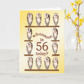 56歳の誕生日、奇妙なフクロカード。 カード (黄色い花)