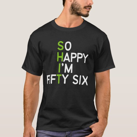 56歳のGag 56歳でおもしろいすね Tシャツ (正面)