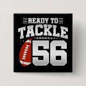 56歳タックルサッカーパーティー56誕生日 缶バッジ (正面)