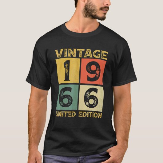 56歳レトロ1966 56誕生日 Tシャツ (正面)