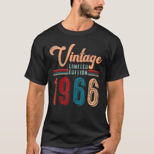 56歳ヴィンテージ1966 56誕生日1 Tシャツ (正面)