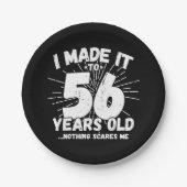 56歳皮肉ミームおもしろい56誕生日 ペーパープレート (正面)