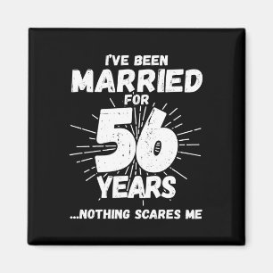 56結婚した年56おもしろい周年 マグネット