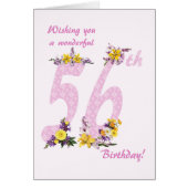 56誕生日の花飾数 (正面)