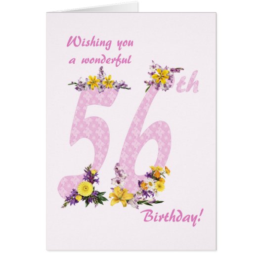 56誕生日の花飾数 (正面)