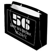 56誕生日インスパイア～アールデコルック"56" +名前 ラージペーパーバッグ (裏面アングル)