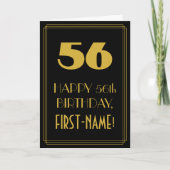 56誕生日インスパイア~アールデコルック"56" & Name カード (正面)