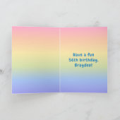 56誕生日カラフル:レインボー# 56,名前をカスタムする カード (内部)