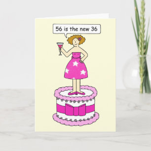 56誕生日ユーモア56は新36 カード
