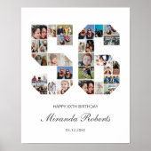 56誕生日番号56カスタムフォトコラージュ ポスター (正面)