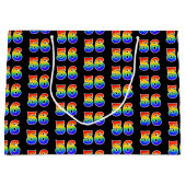 56誕生日:おもしろいレインボーイベント第56パターン ラージペーパーバッグ (正面)