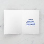 56誕生日:おもしろいレインボー#,名前をカスタムする&写真 カード (内部)