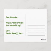 56誕生日:おもしろい星パターン，虹56，名前 ポストカード (裏面)