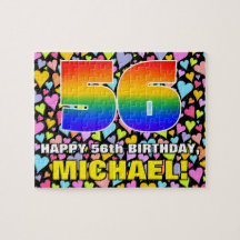 56誕生日—おもしろい、愛するハートシェイプ+「56」