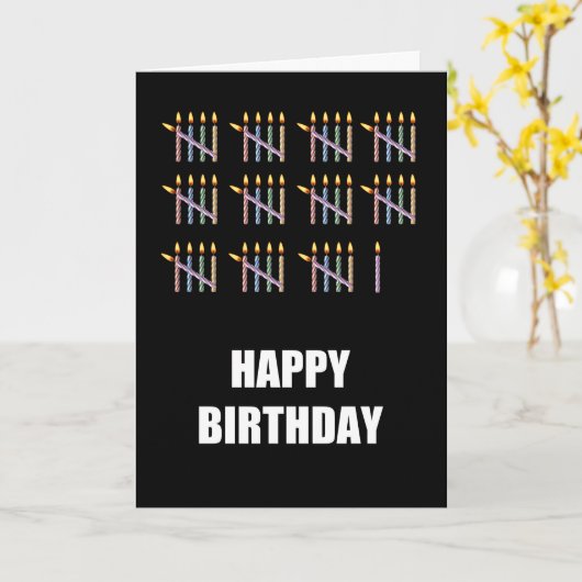 56誕生日（ろうそく） カード (黄色い花)