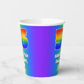 56誕生日: カラフル、おもしろいレインボーパターン# 56 紙コップ (左)