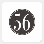 #56黒い円 スクエアシール (正面)