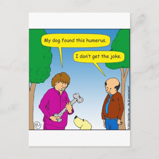 566私の犬はこの漫画を見ユーモアのあるつけた ポストカード (正面)