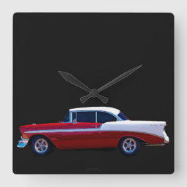 「56 CHEVY BEL AIRの時計 スクエア壁時計