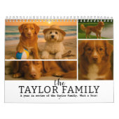 56 Photo Collage Month By Month Personalized カレンダー (カバー)