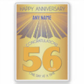 56 Year | Golden Ray 12 Step CUSTOM NAME シール (正面)