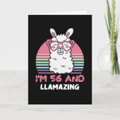 56 Year Old Bday Llamazing 56th Birthday Llama カード (正面)