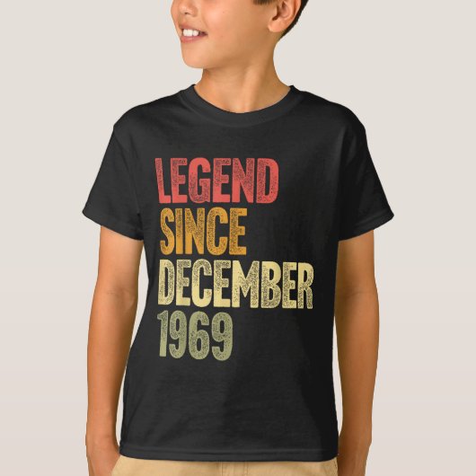 56 Year Old Legend Since December 1969 Retro 56th  Tシャツ (正面)