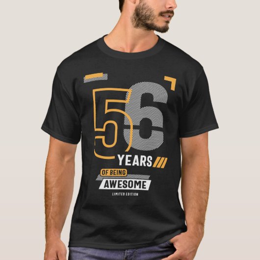 56 Years Of Being Awesome 56th Birthday Tシャツ (正面)