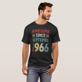 56 Years Old  Awesome Since September 1966 56th Tシャツ (正面フル)