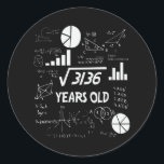 56 Years Old Bday Math Teacher 56th Birthday Gift ラウンドシール<br><div class="desc">Birthday Design For anyone who's horoscope say difficult & Stubborn But totally worth.Wear it with pride at work,  school gym perfect to pair with shorts,  leggings or jeans for a casual yet trendy Look</div>