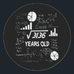 56 Years Old Bday Math Teacher 56th Birthday Gift ラウンドシール<br><div class="desc">Birthday Design For anyone who's horoscope say difficult & Stubborn But totally worth.Wear it with pride at work,  school gym perfect to pair with shorts,  leggings or jeans for a casual yet trendy Look</div>