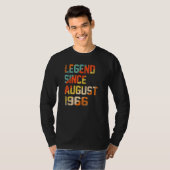 56 Years Old  Legend Since August 1966th Birthday Tシャツ (正面フル)