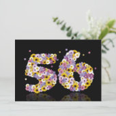 56thバースデーパーティー、花の文字 招待状 (スタンド正面)
