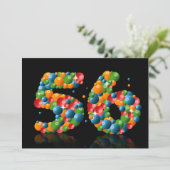 56th誕生日パーティー、泡とボール 招待状 (スタンド正面)