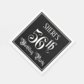 56th Birthday Party – スクリプファンシート+名前をカスタムする スタンダードランチョンナプキン (角)