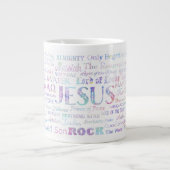 57イエスジャンボコーヒーマグ、パステルカラーの名前 ジャンボコーヒーマグカップ (正面)