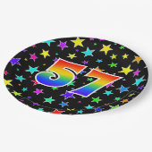 57イベントはっきりした:,おもしろい, カラフル Rainbow 57 ペーパープレート (アングル)