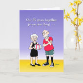 57周年記念結婚グリーティングカード カード (黄色い花)