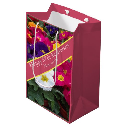 57周年記念結婚ポリアンテカラフルス ミディアムペーパーバッグ (正面アングル)