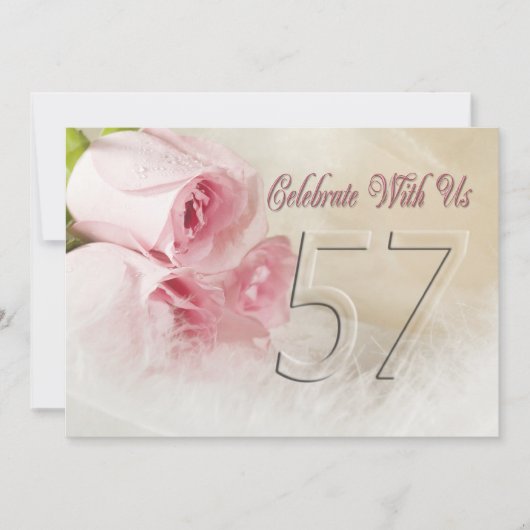 57年の記念日パーティの招待状 招待状 (正面)