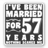 57年目の結婚記念日のプレゼント シール (正面)