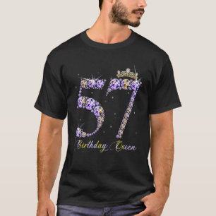 57歳で私の57誕生日クィーンダイヤモンドヒ Tシャツ