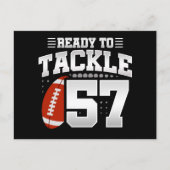 57歳のタックルフットボールパーティー 57歳の誕生日 ポストカード (正面)
