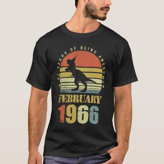 57歳の恐竜1966年から2月57th Bir Tシャツ (正面)